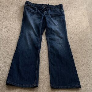 Vintage Banana Republic Dark Blue Flare Jeans-womens 10 petite